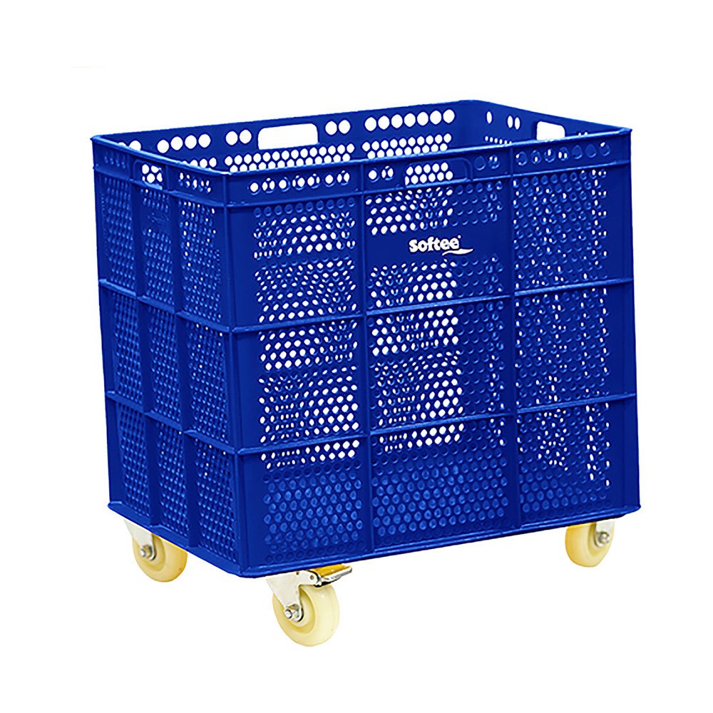 Softee Pu Basket With Wheels Bleu 47.5x53.5x62 cm