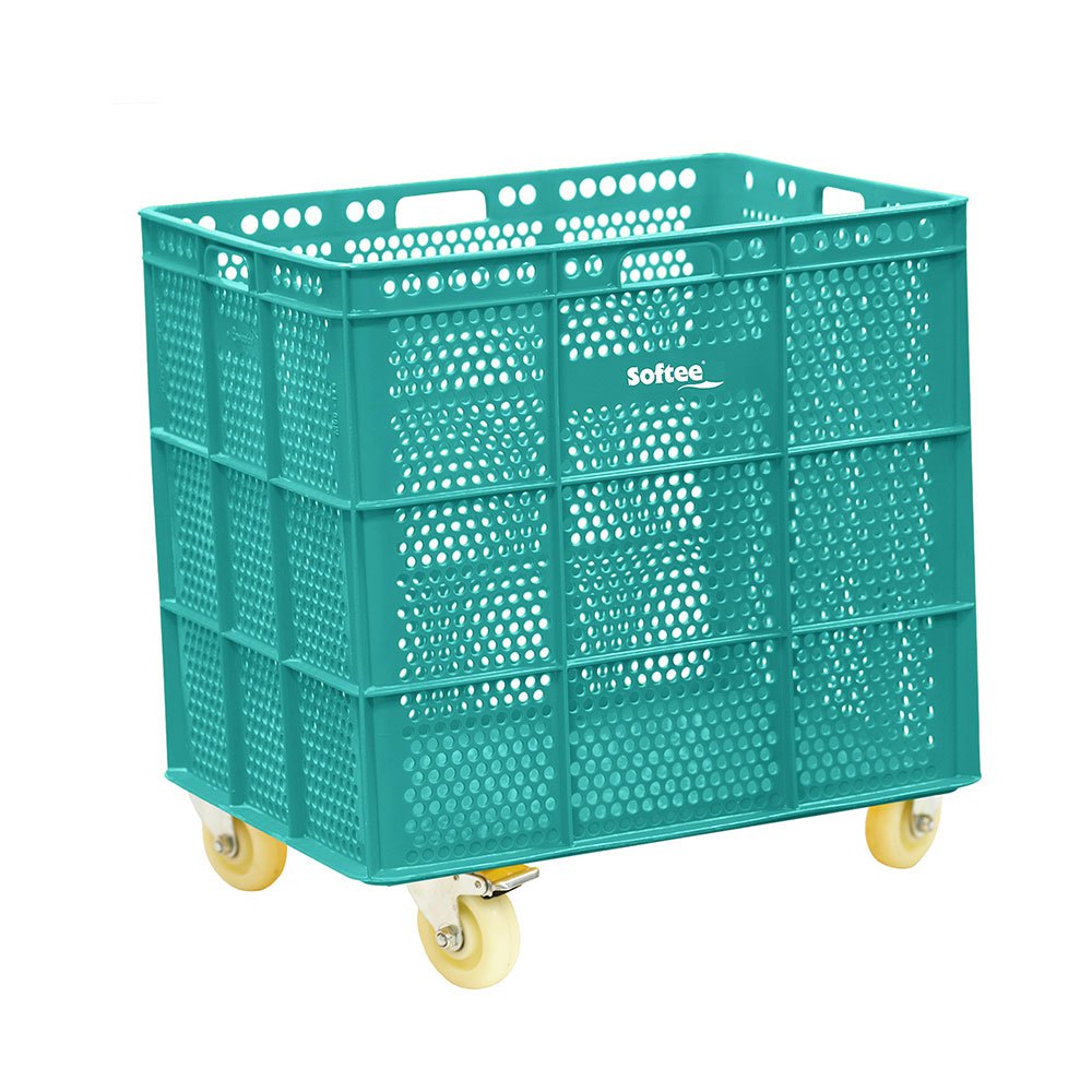 Softee Pu Basket With Wheels Vert 47.5x53.5x62 cm