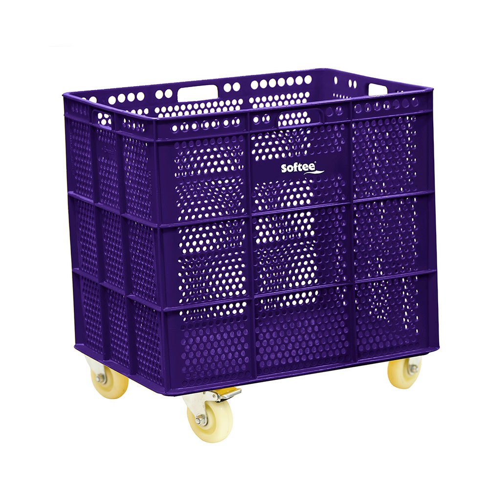 Softee Pu Basket With Wheels Violet 47.5x53.5x62 cm