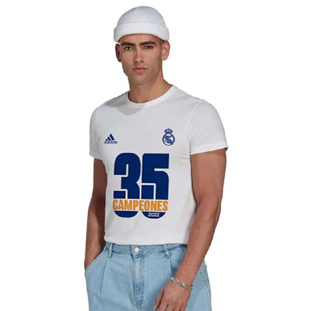 Adidas 35 Champion Real Madrid Short Sleeve T-shirt 21/22 Junior Blanc 13-14 Years