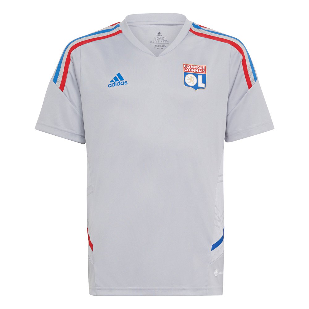 Adidas Olympique Lyon Training 22/23 Junior Short Sleeve T-shirt Training Gris 13-14 Years