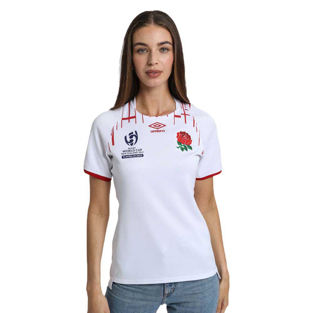 Umbro England Wrwc Replica Woman Short Sleeve T-shirt Home Blanc 14 Years