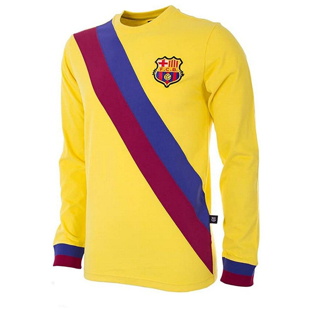 BarÇa Fc Barcelona 1974-75 Retro Long Sleeve T-shirt Away Jaune XL Homme