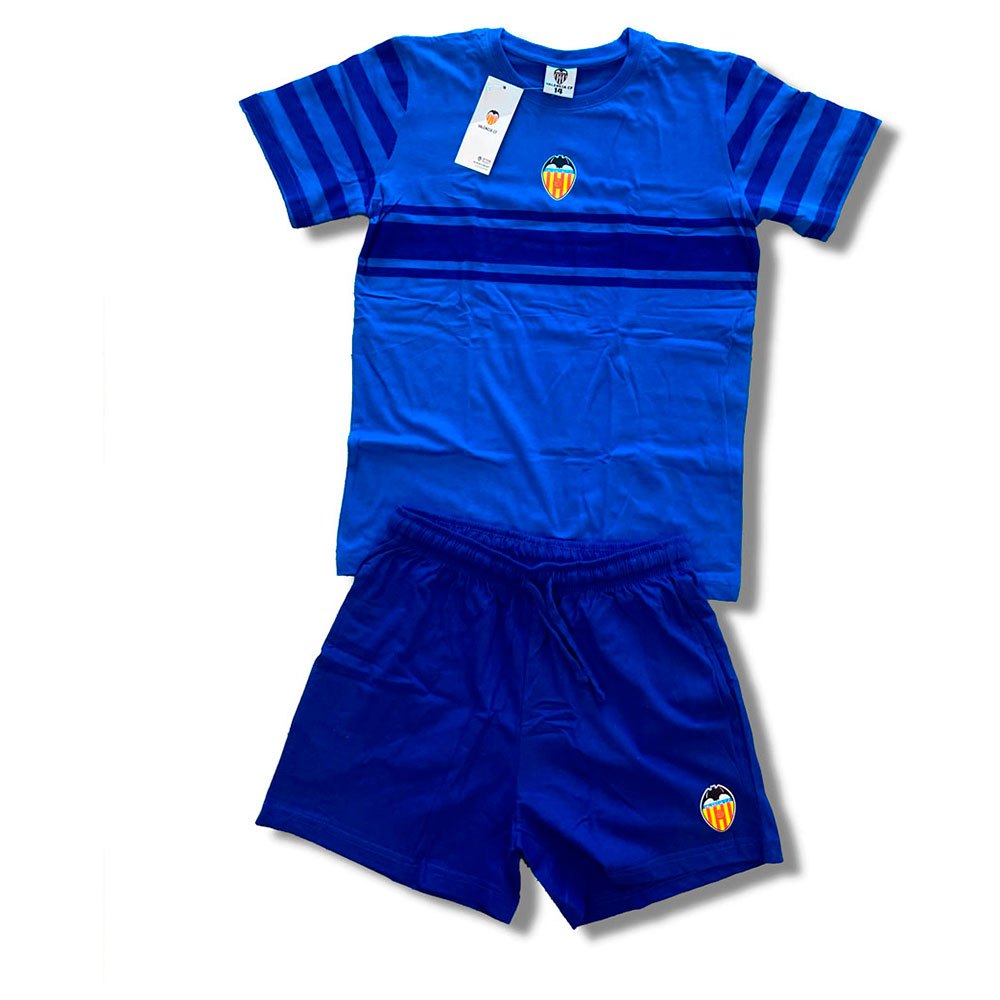 Valencia Cf Junior Short Sleeve Pyjama Bleu 4 Years