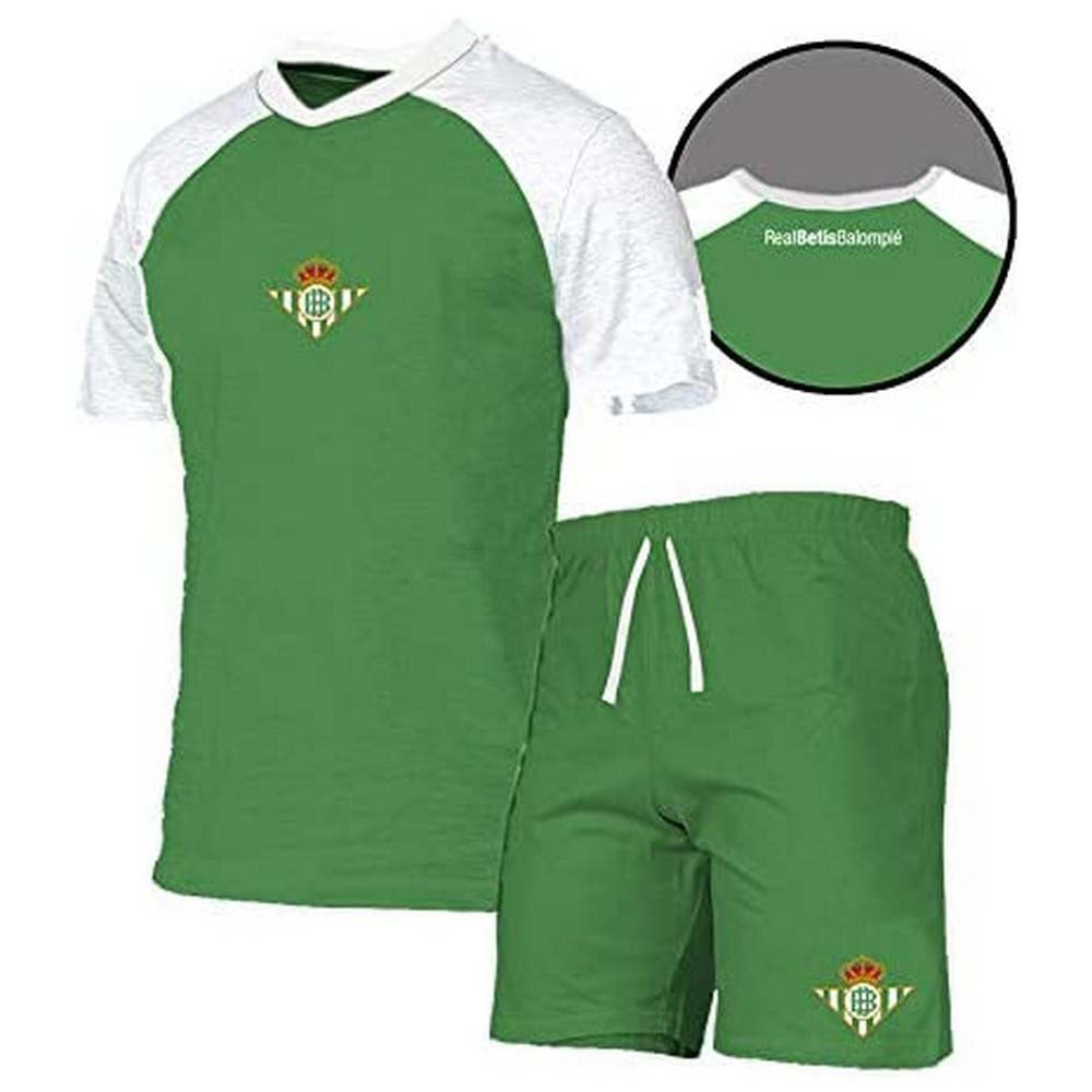 Real Betis Junior Short Sleeve Pyjama Vert 12 Years