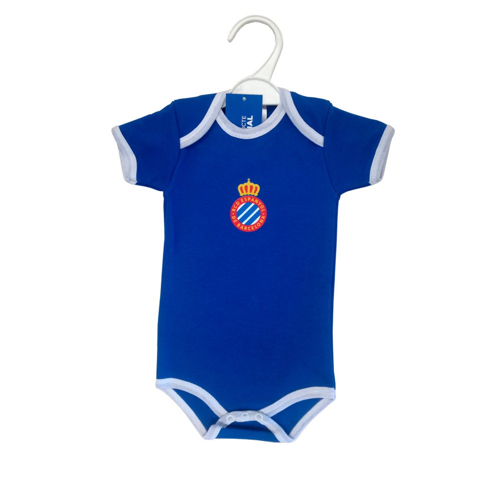 Rcd Espanyol Crest Short Sleeve Body Bleu 12-18 Months