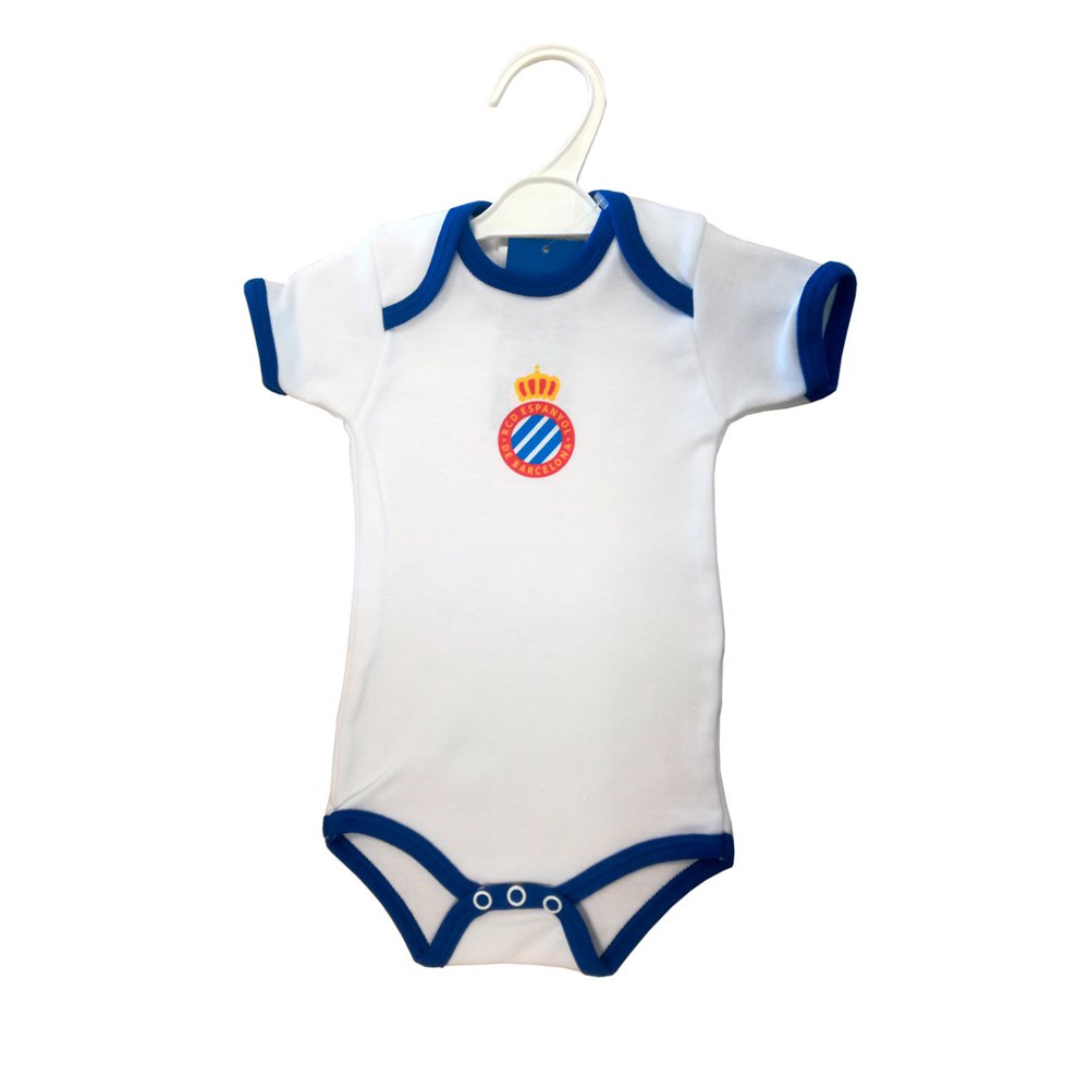 Rcd Espanyol Crest Short Sleeve Body Blanc 0-3 Months