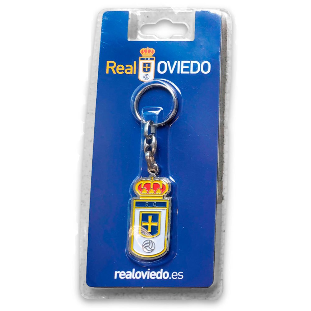 Real Oviedo Crest Key Ring Bleu