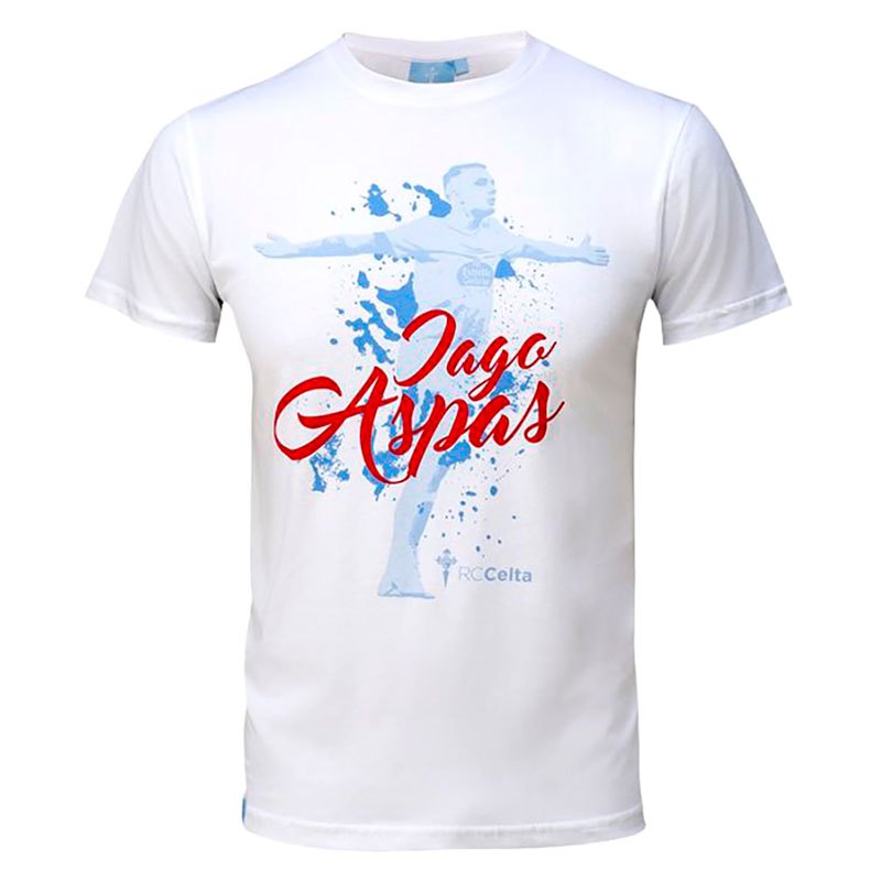 Rc Celta Iago Aspas Short Sleeve T-shirt Blanc S