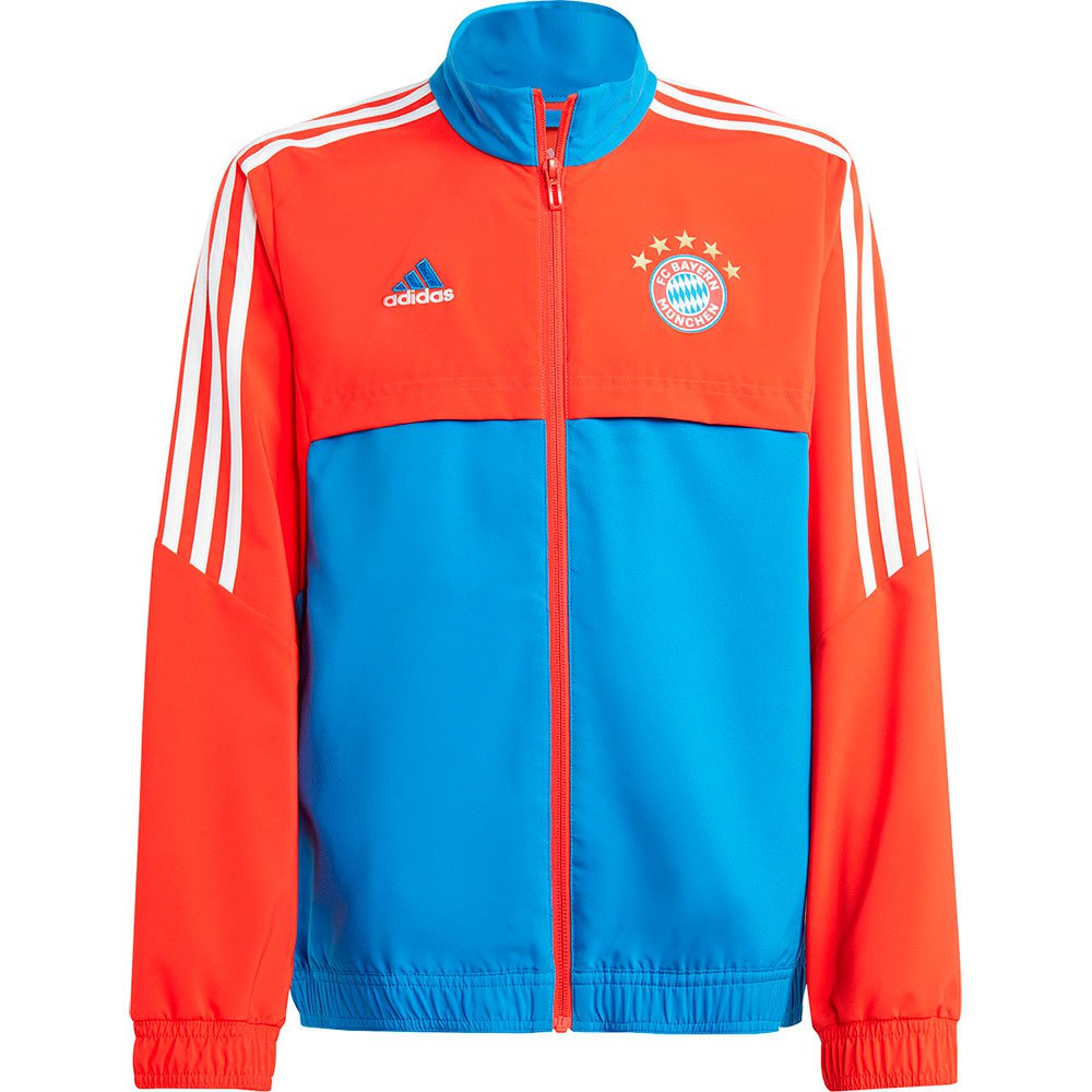 Adidas Fc Bayern Munich 22/23 Junior Jacket Presentation Bleu 15-16 Years