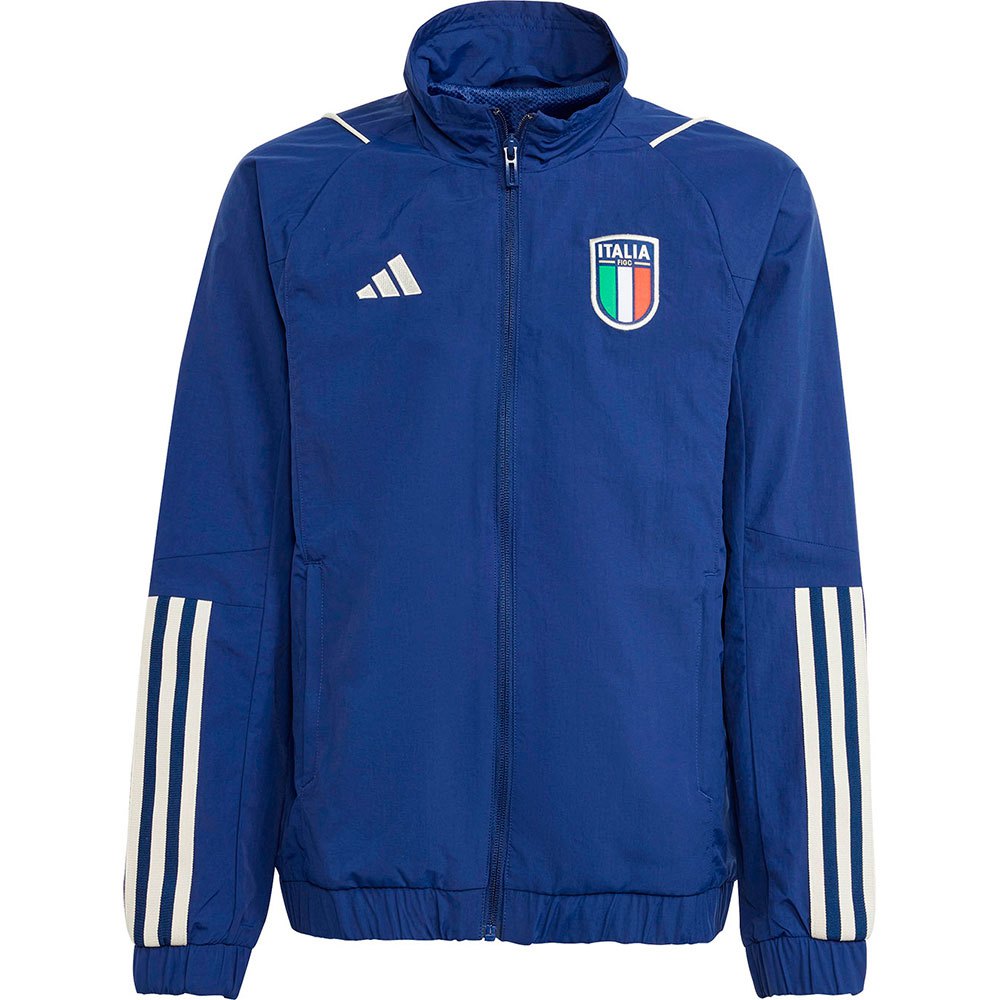 Adidas Italy 22/23 Junior Jacket Presentation Bleu 11-12 Years