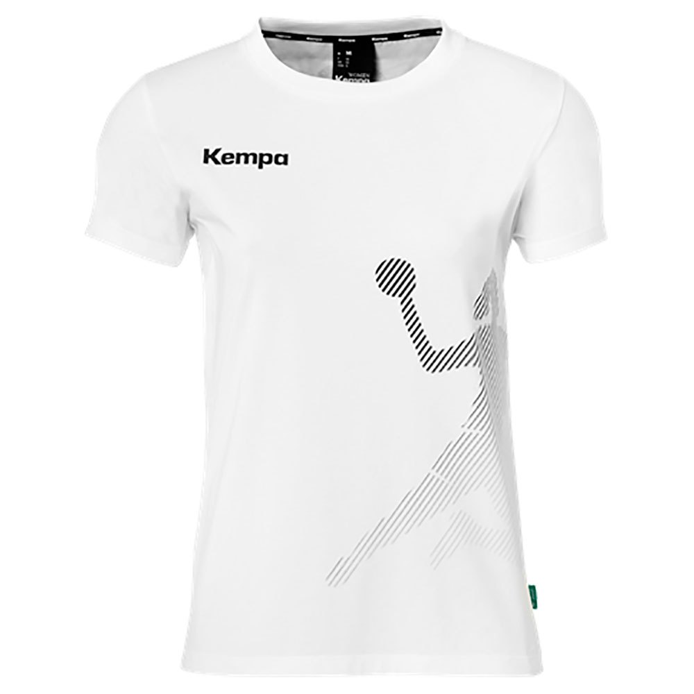 Kempa Black & White Short Sleeve T-shirt Blanc S Femme