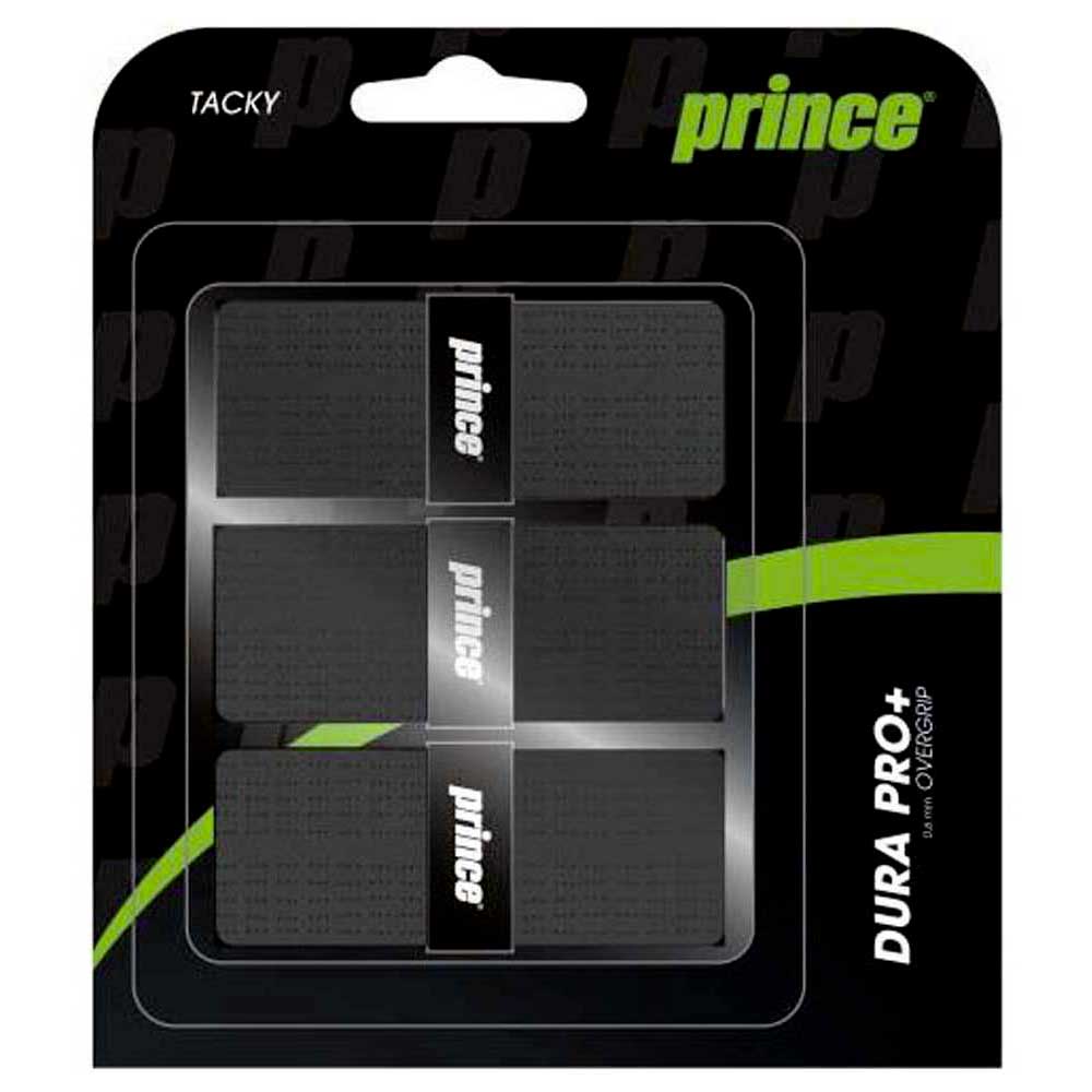 Prince Dura Pro+ Tennis/padel Overgrip 3 Units Noir