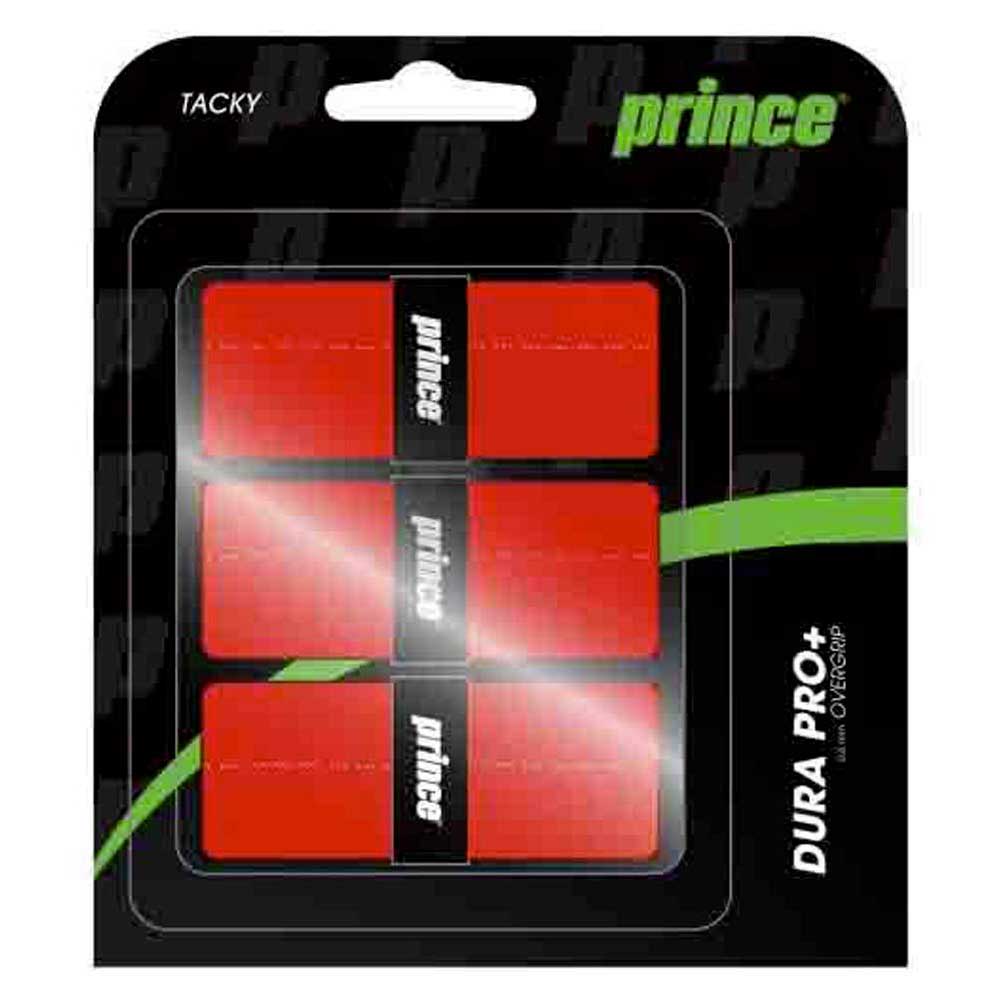 Prince Dura Pro+ Tennis/padel Overgrip 3 Units Rouge
