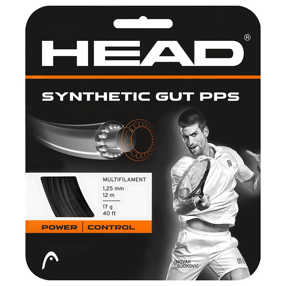 Head Racket Synthetic Gut Pps 12 M Tennis Single String Noir 1.35 mm
