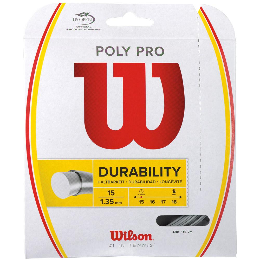 Wilson Poly Pro 12.2 M Tennis Single String Argenté 1.35 mm