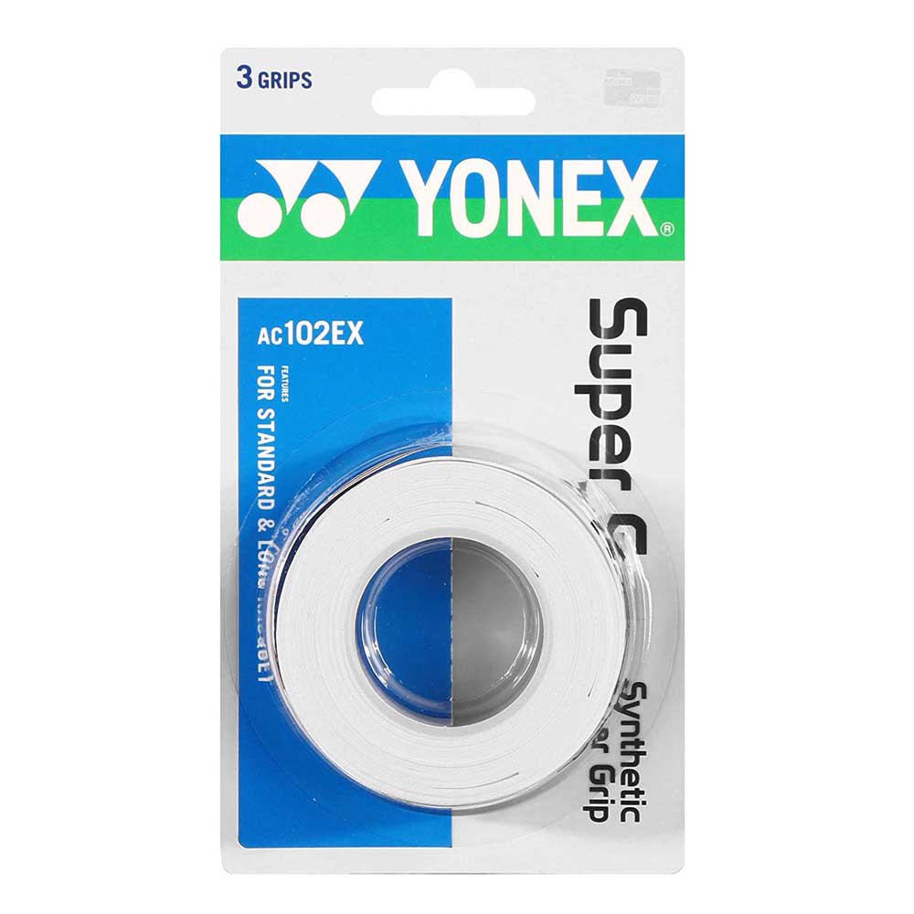 Yonex Super Grap Ac102ex Tennis Overgrip 3 Units Blanc