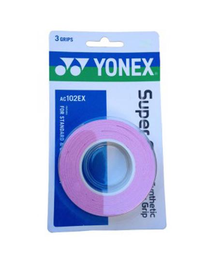 Yonex Surgrip Tennis Super Grap Ac102ex 3 Unités One Size Pink