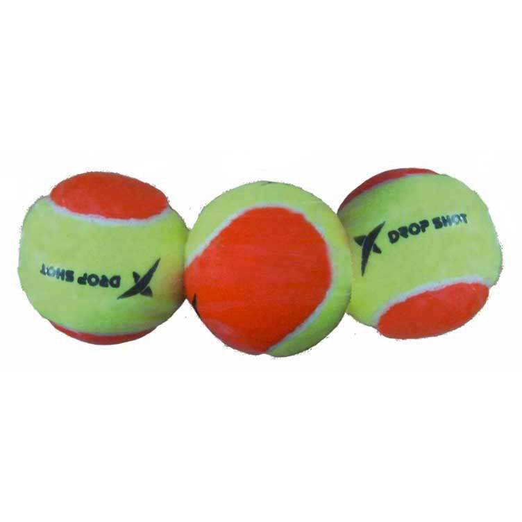 Drop Shot Balles Tennis Beach Tennis 3 Balls Yellow / Orange