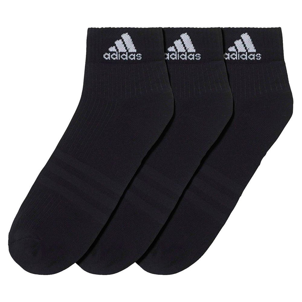 Adidas 3 Stripes Performance Half Cushion Ankle Socks 3 Pairs Noir EU 19-22 Homme