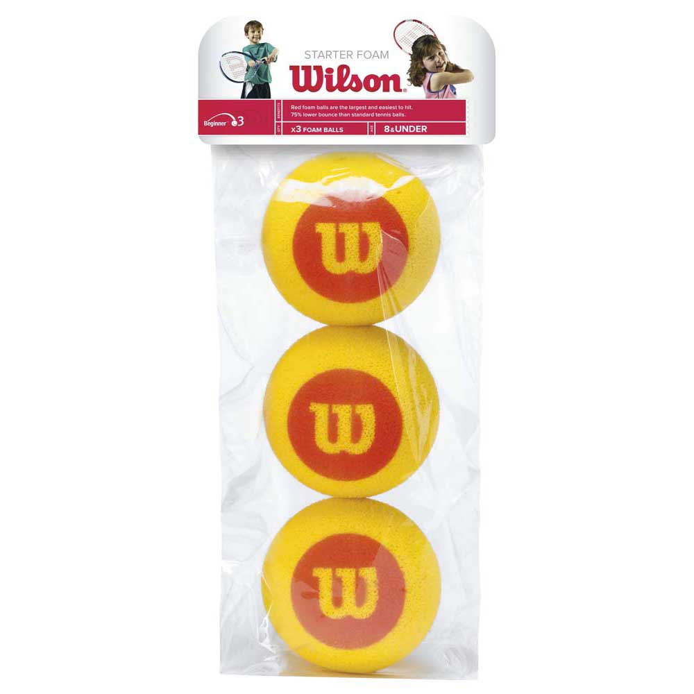 Wilson Starter Foam Tennis Balls Bag Jaune 3 Balls