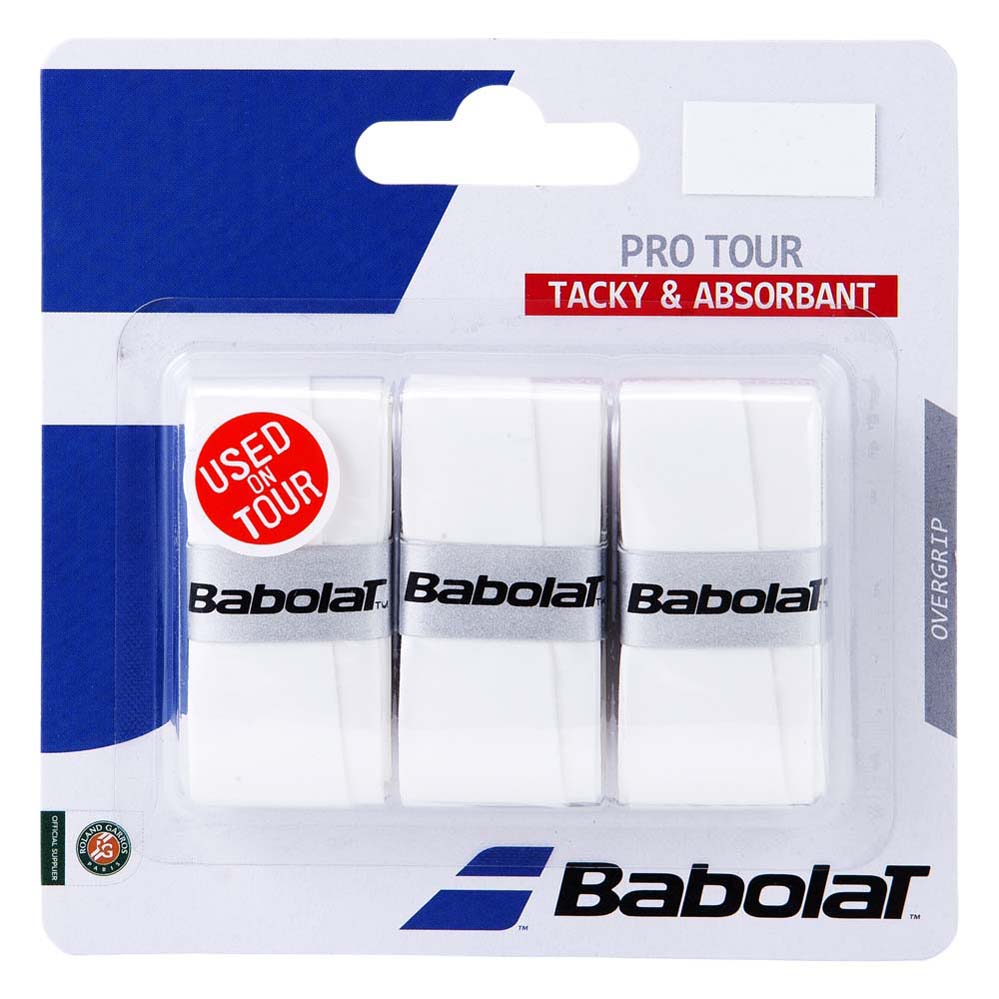 Babolat Pro Tour Tennis Overgrip 3 Units Blanc