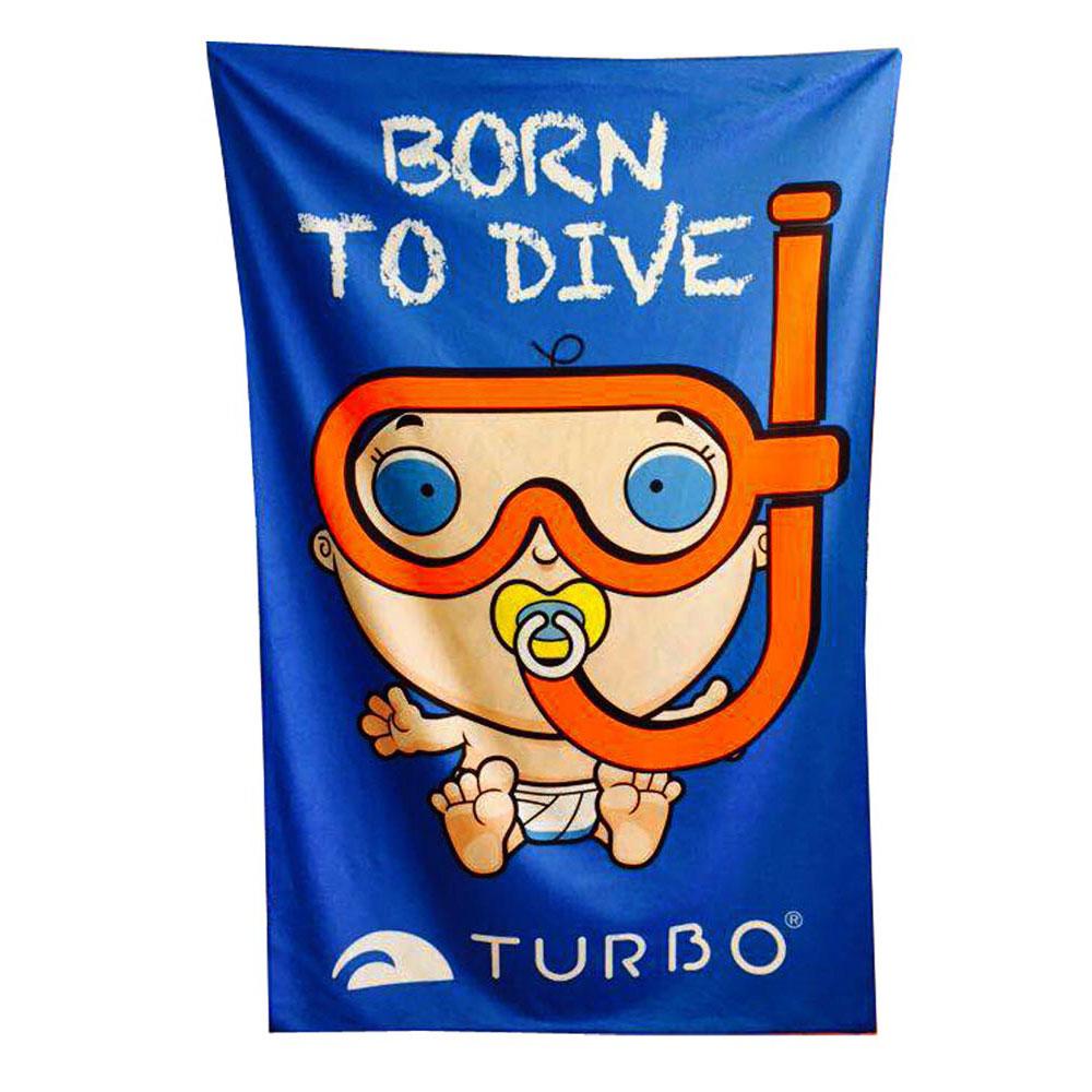 Turbo Born To Dive Towel Bleu 100 x 60 cm Homme
