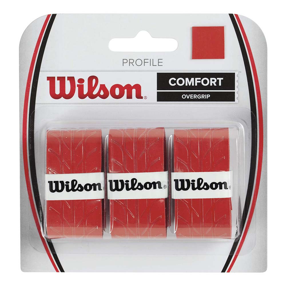 Wilson Profile Tennis Overgrip 3 Units Rouge