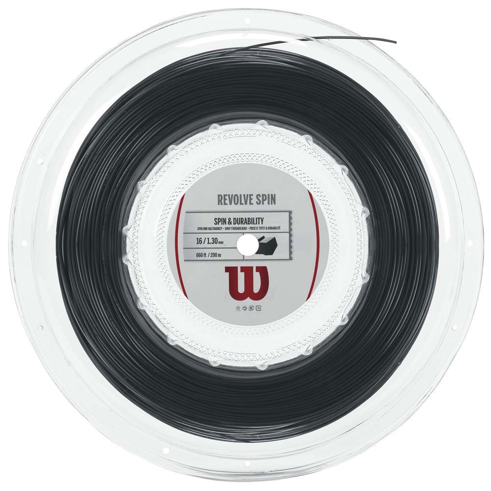 Wilson Revolve Spin 200 M Tennis Reel String Noir 1.25 mm