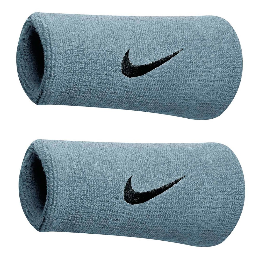 Nike Accessories Swoosh Double Wide Wristband Bleu Homme