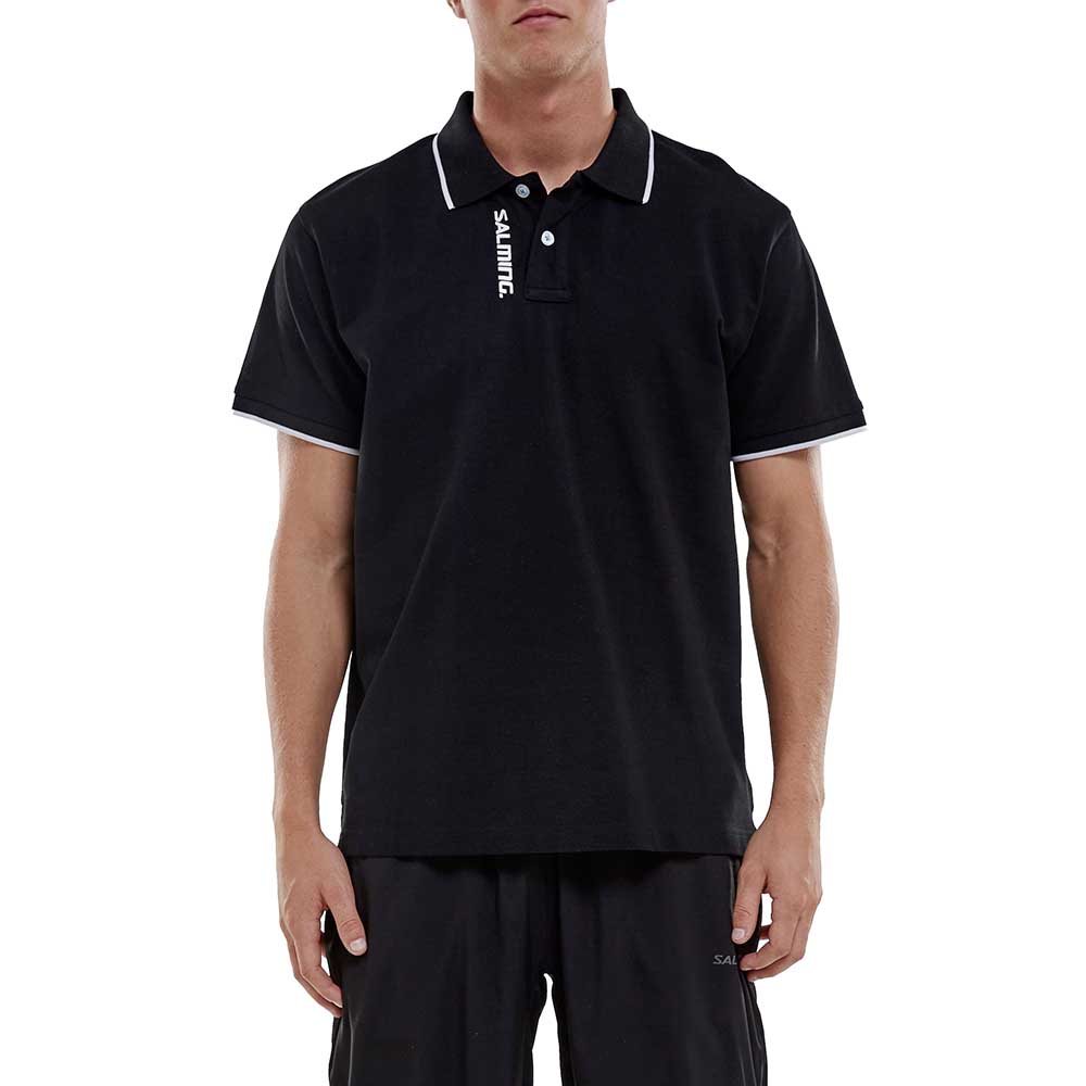 Salming Team Short Sleeve Polo Shirt Noir XL Homme
