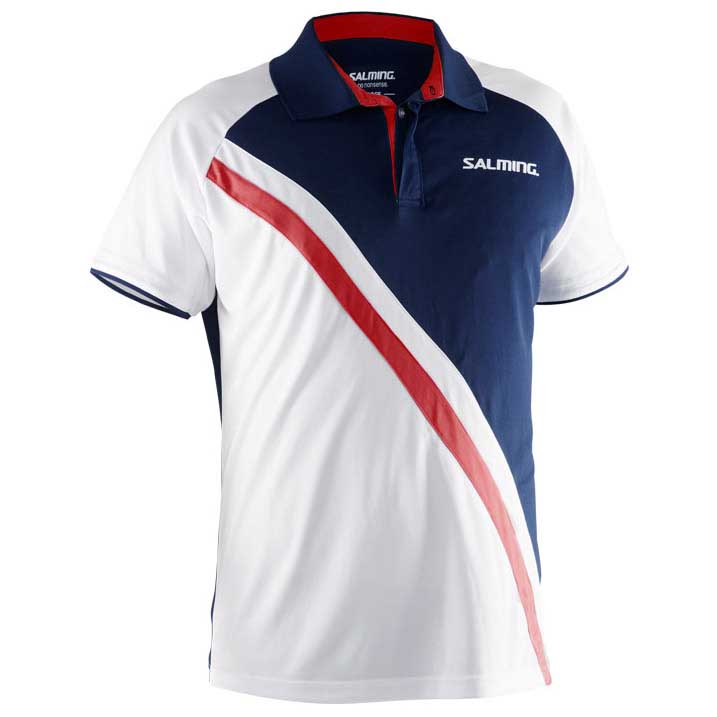 Salming Polo à Manches Courtes Performance S Navy / White