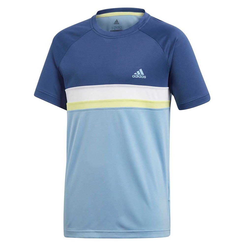 Adidas Club Colourblock Short Sleeve T-shirt Bleu 15-16 Years Garçon