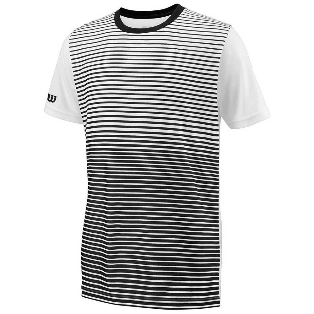 Wilson T-shirt Manche Courte Team Striped Crew XS Black / White