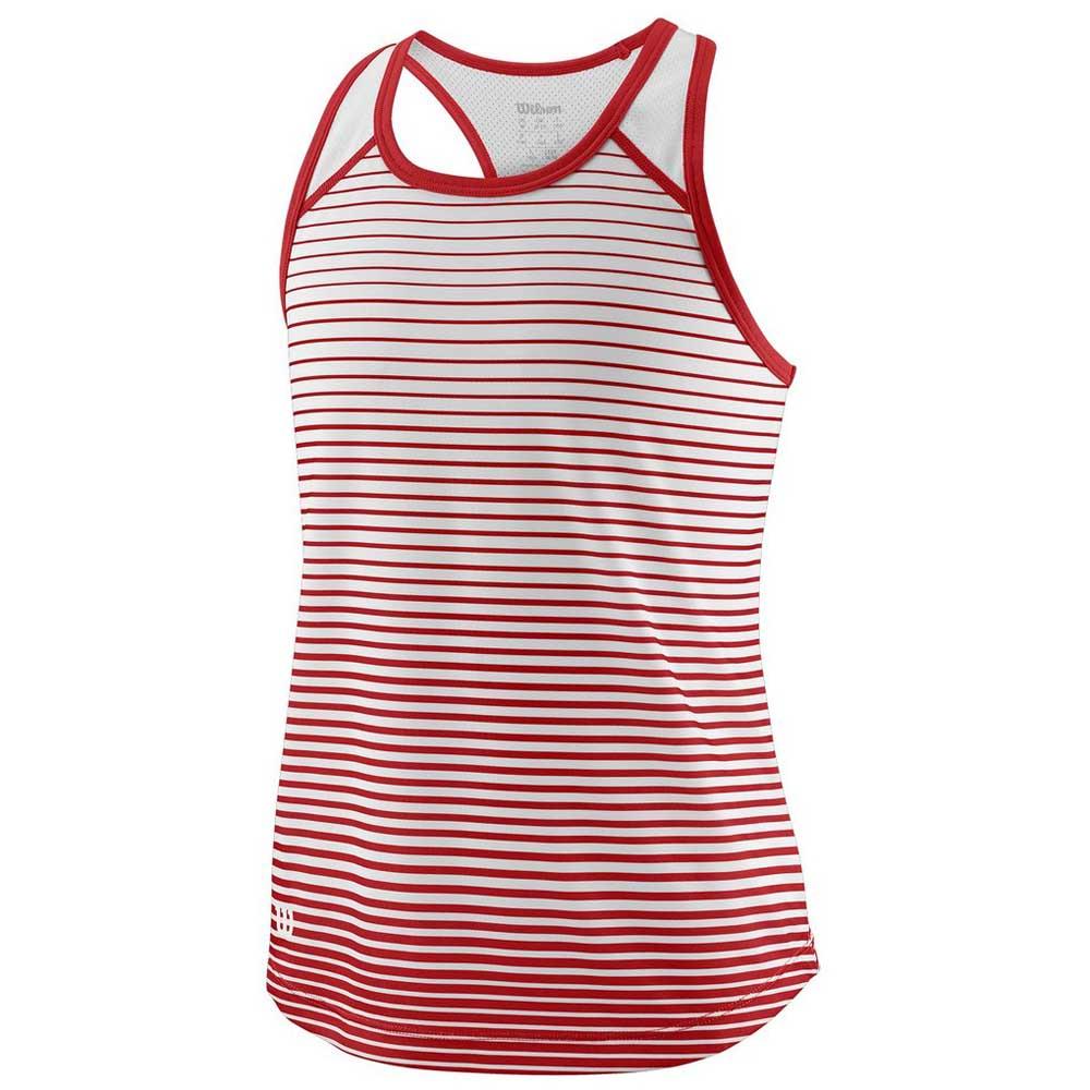 Wilson Team Striped Sleeveless T-shirt Rouge 6 Years Garçon