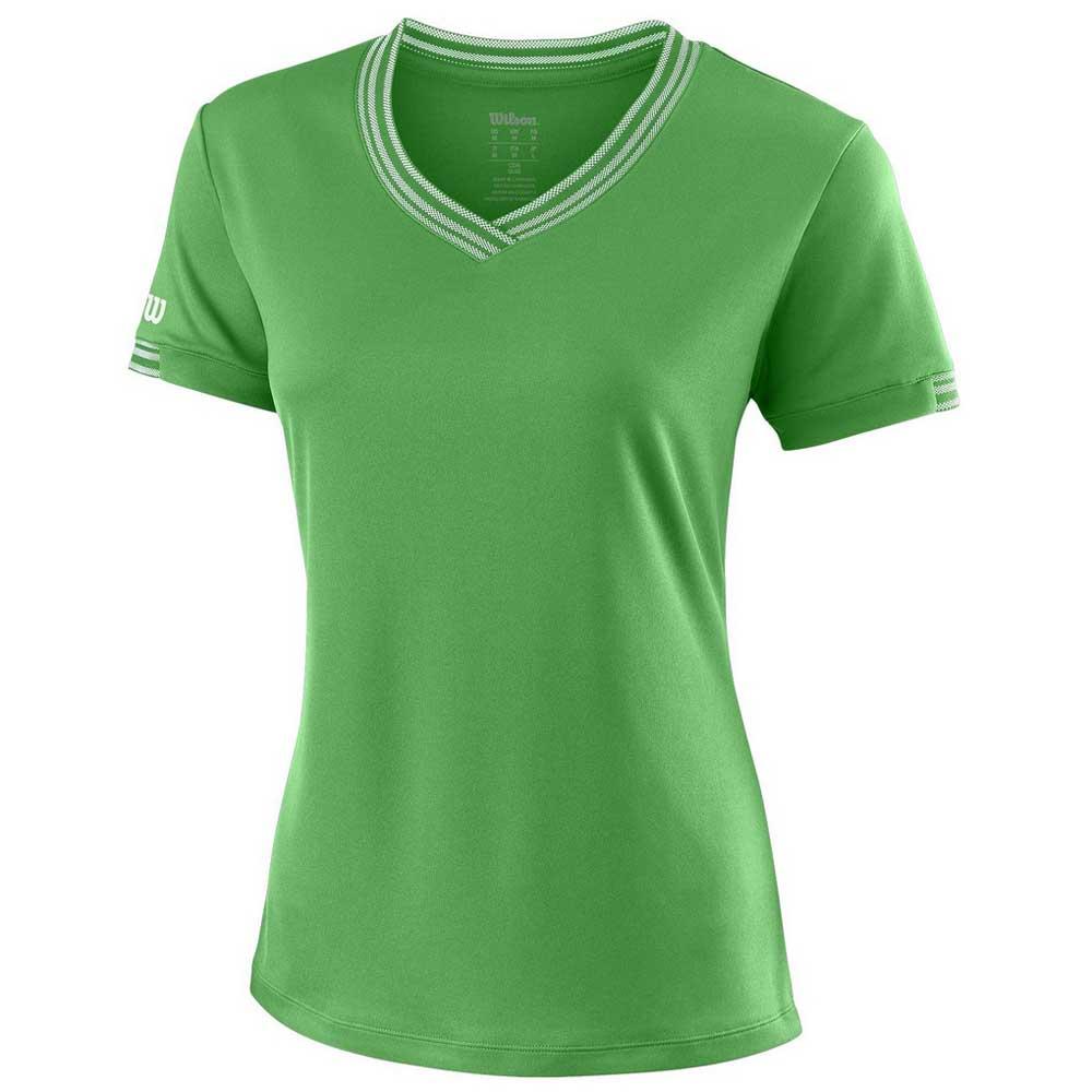 Wilson Team V Neck Short Sleeve T-shirt Vert XS Femme