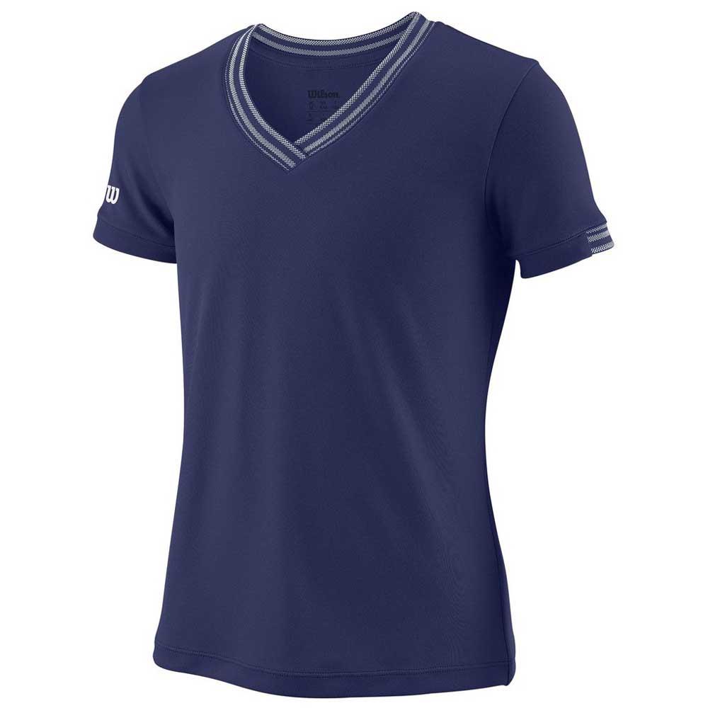 Wilson Team V Neck Short Sleeve T-shirt Bleu 6 Years Garçon