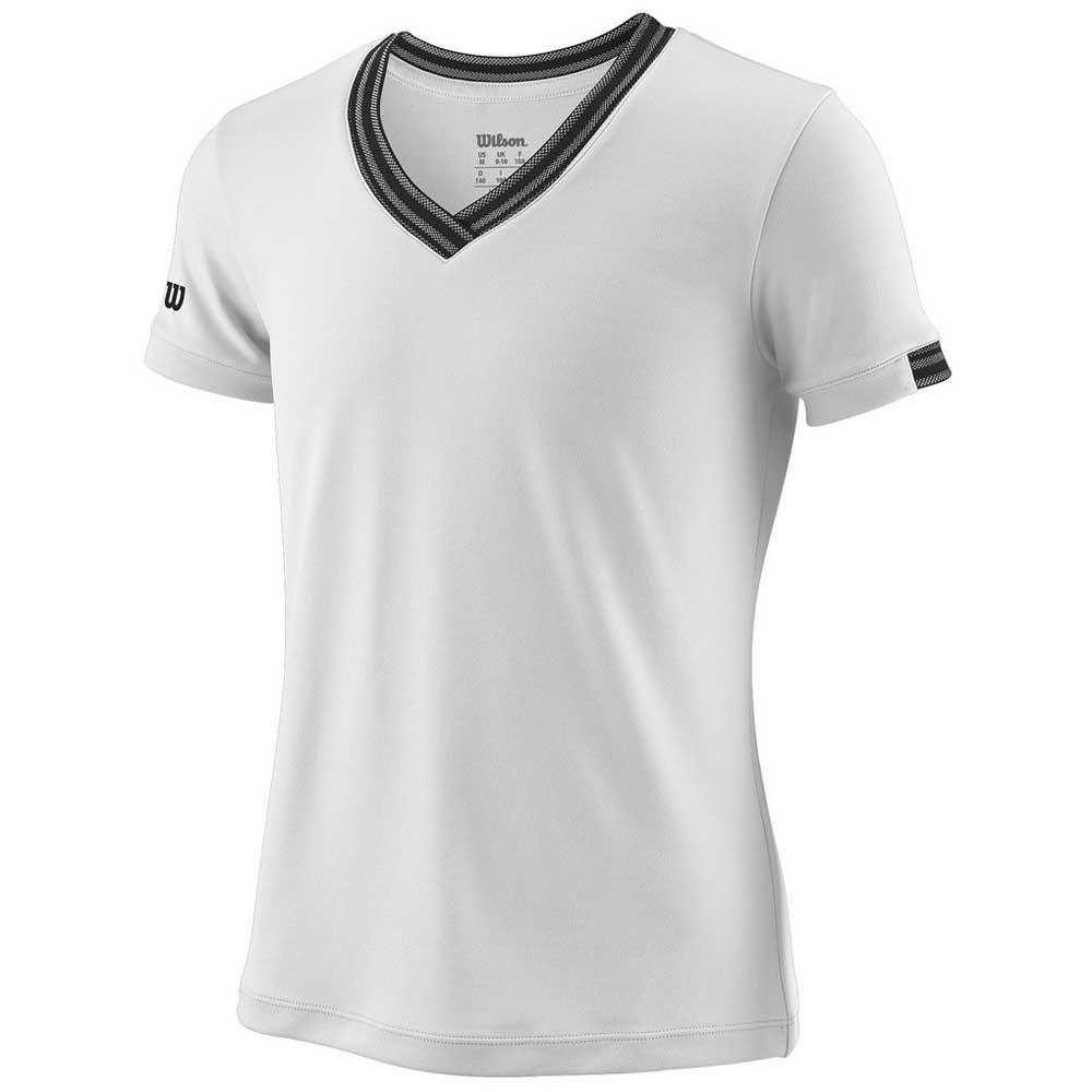 Wilson Team V Neck Short Sleeve T-shirt Blanc 10 Years Garçon