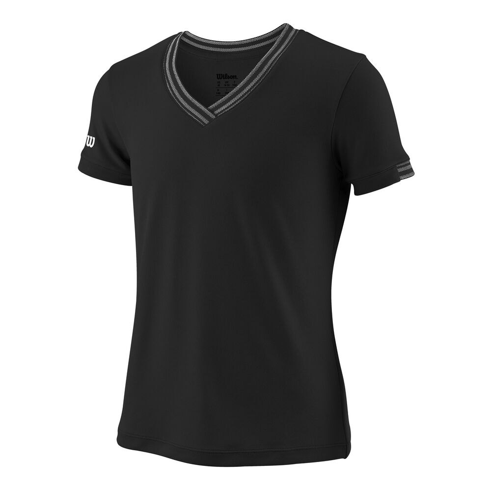 Wilson Team V Neck Short Sleeve T-shirt Noir 8 Years Garçon