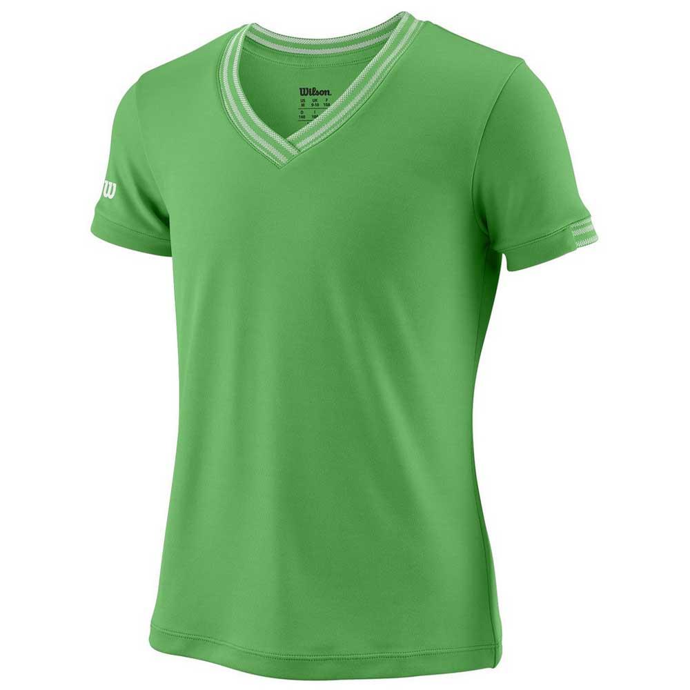 Wilson Team V Neck Short Sleeve T-shirt Vert 12 Years Garçon