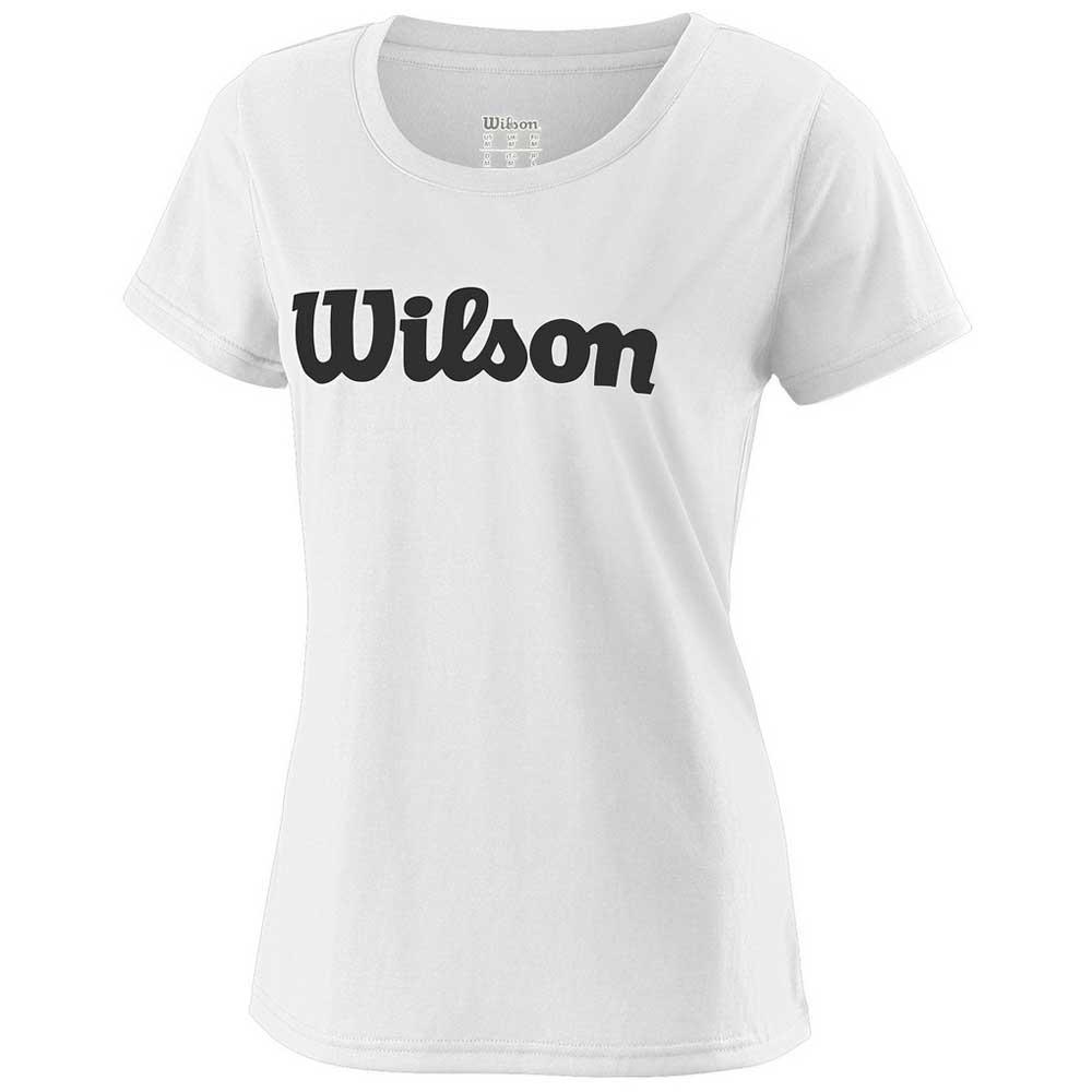 Wilson Uwii Script Tech Short Sleeve T-shirt Blanc XL Femme
