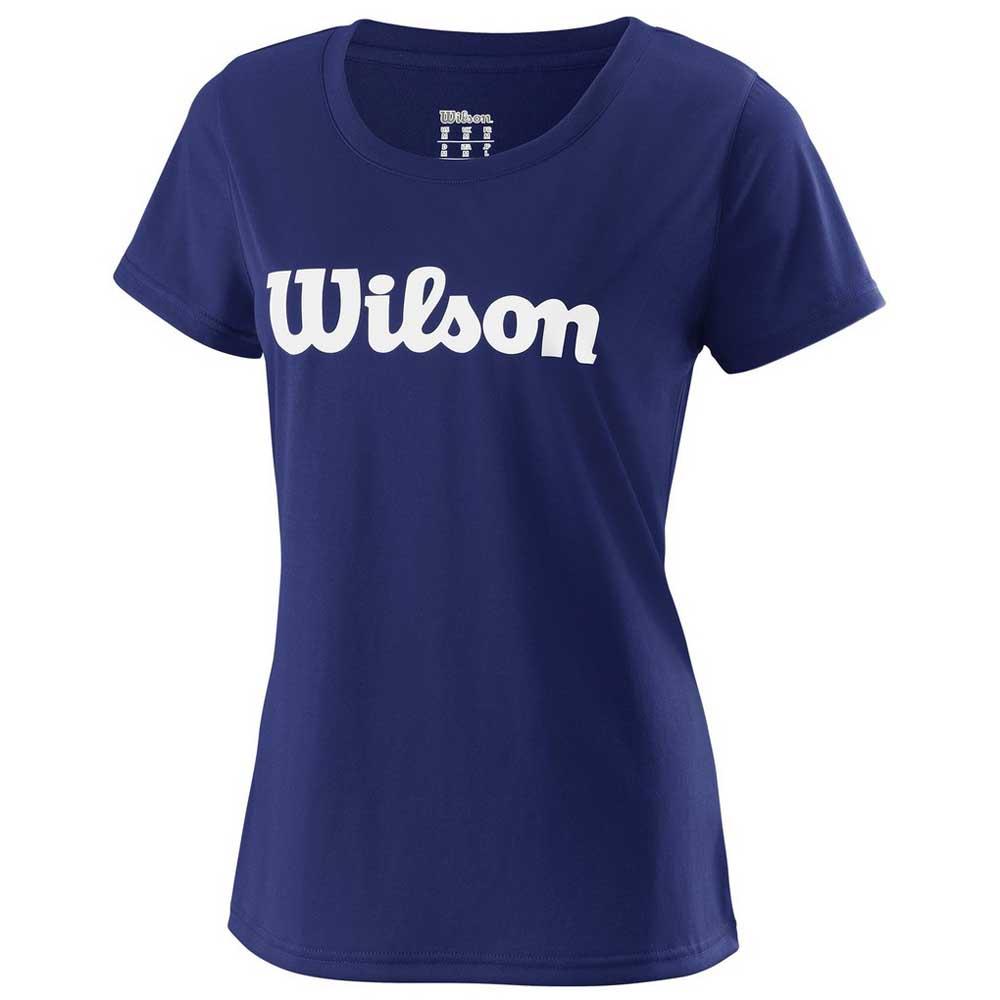Wilson Uwii Script Tech Short Sleeve T-shirt Bleu XL Femme
