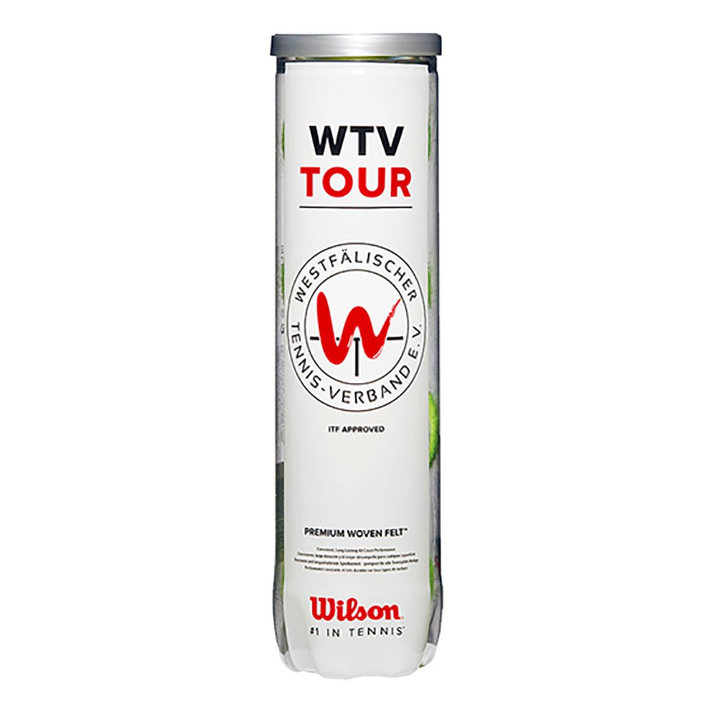 Wilson Wtv Tour All Court Tennis Balls Blanc 4 Balls