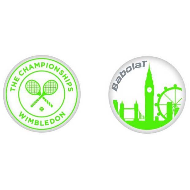 Babolat Amortisseurs Tennis Wimbledon 2 Unités One Size White / Green