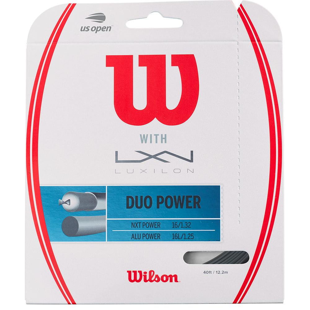 Wilson Duo Power Nxt+alu 12.2 M Tennis Single String Argenté 1.25 mm