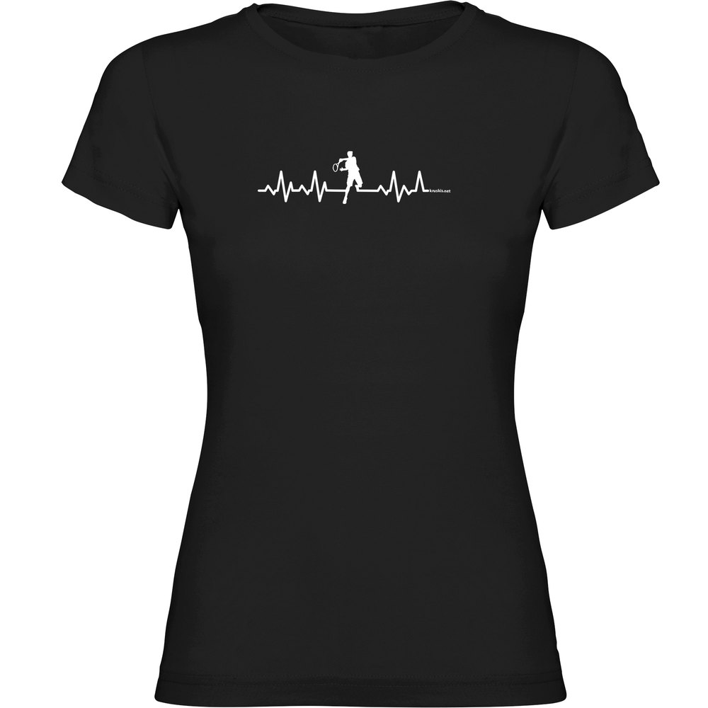 Kruskis Tennis Heartbeat Short Sleeve T-shirt Noir XL Femme