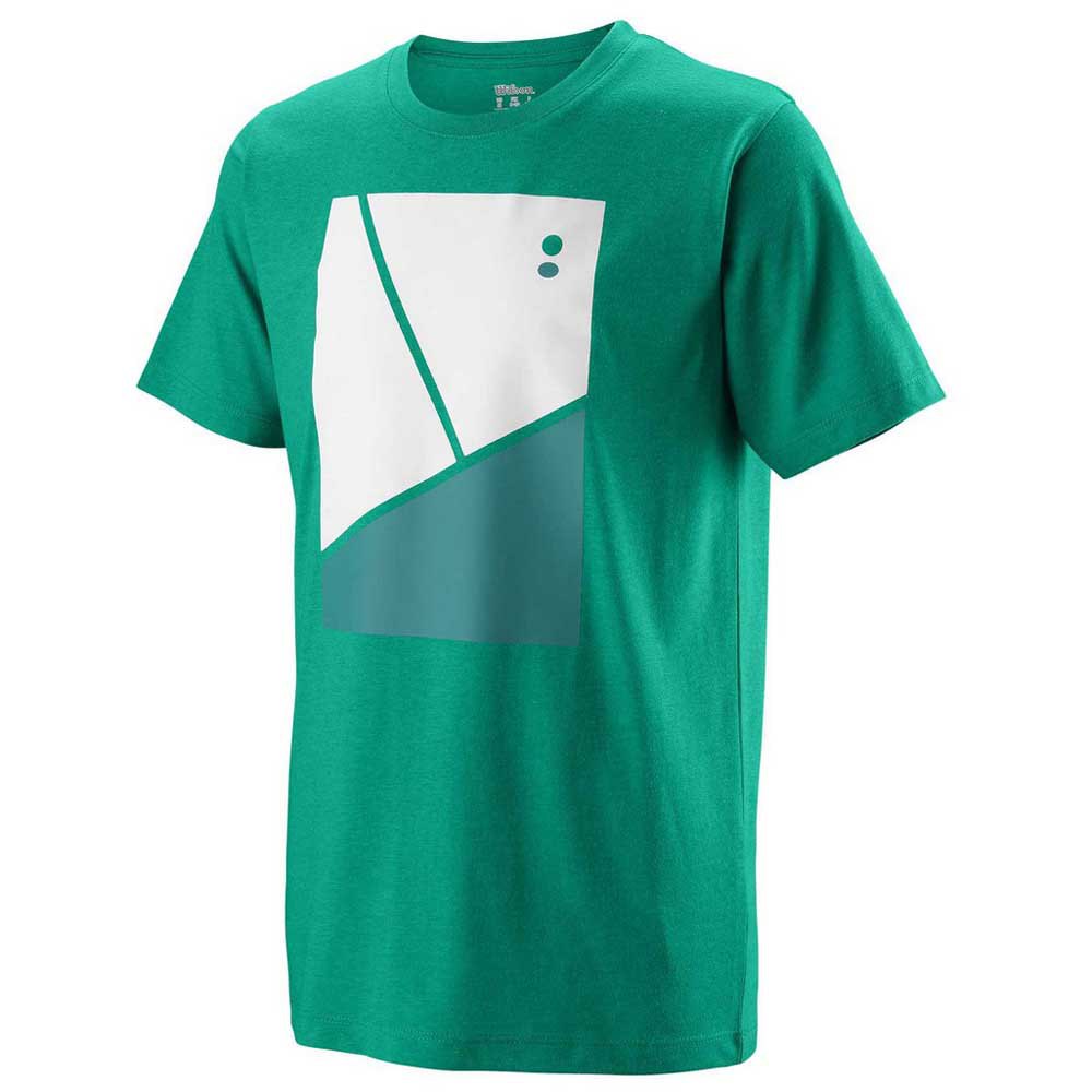 Wilson Tramline Tech Short Sleeve T-shirt Vert 6 Years Garçon