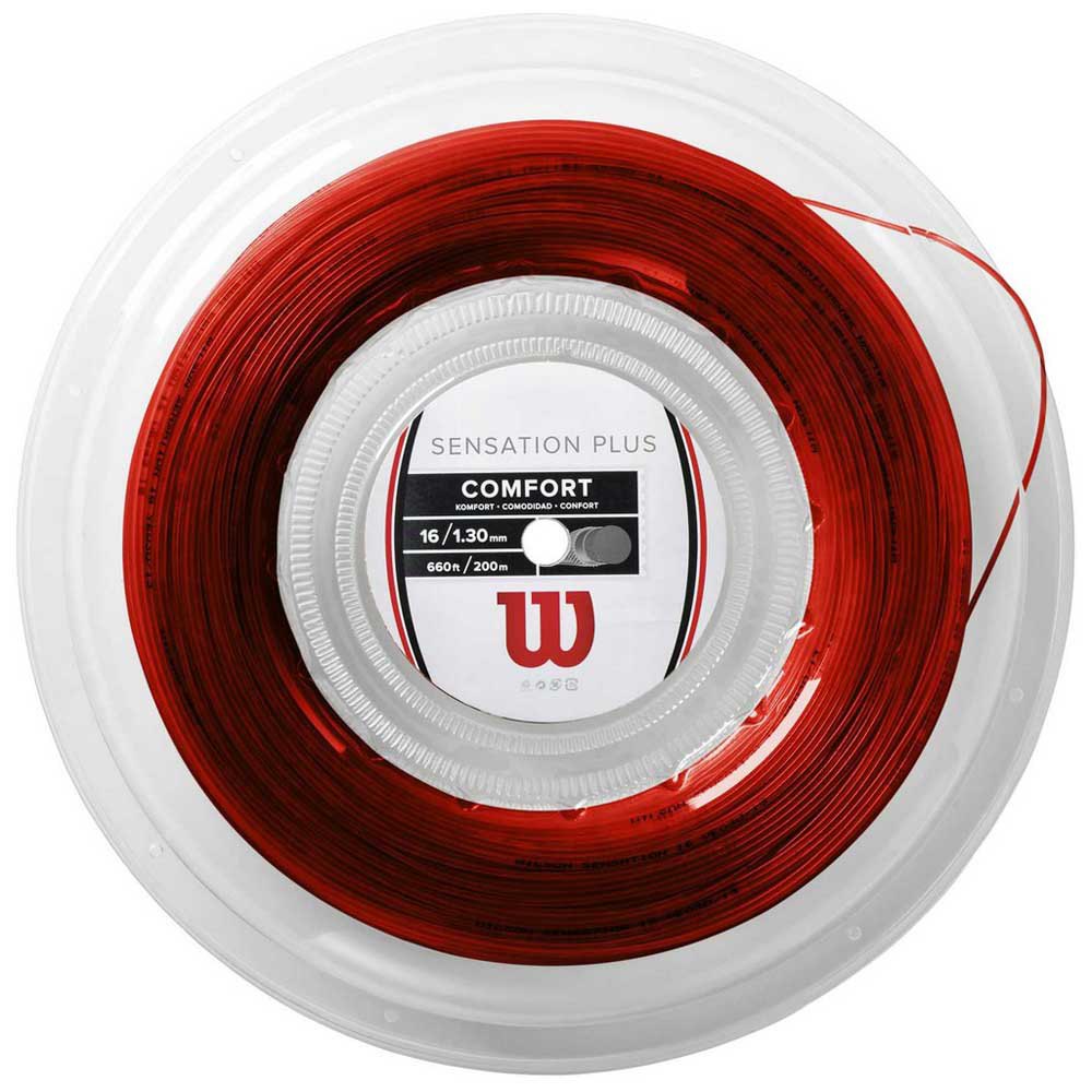 Wilson Corde De Bobine De Tennis Sensation Plus 200 M 1.34 mm Red