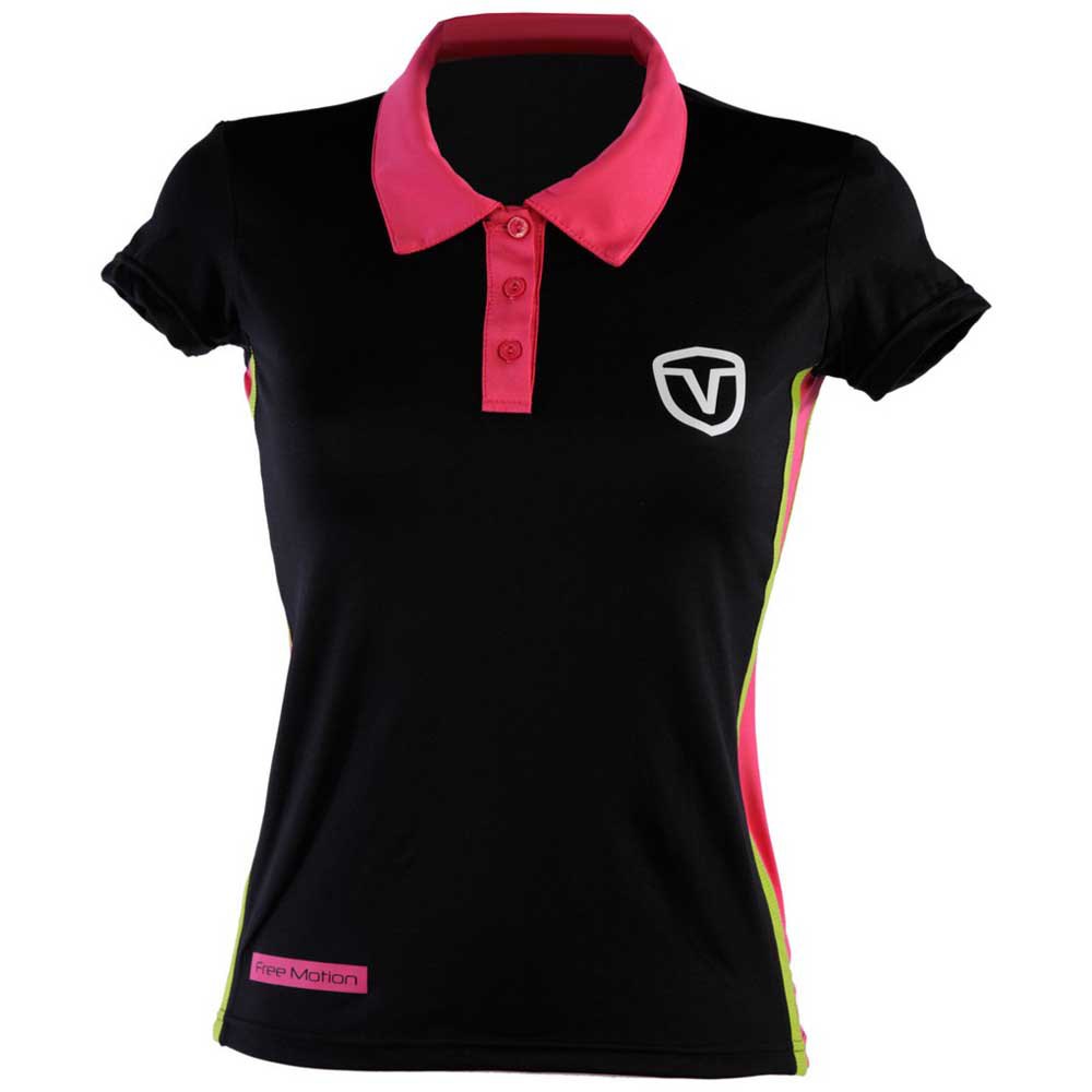 Vairo Columns Short Sleeve Polo Shirt Noir L Femme