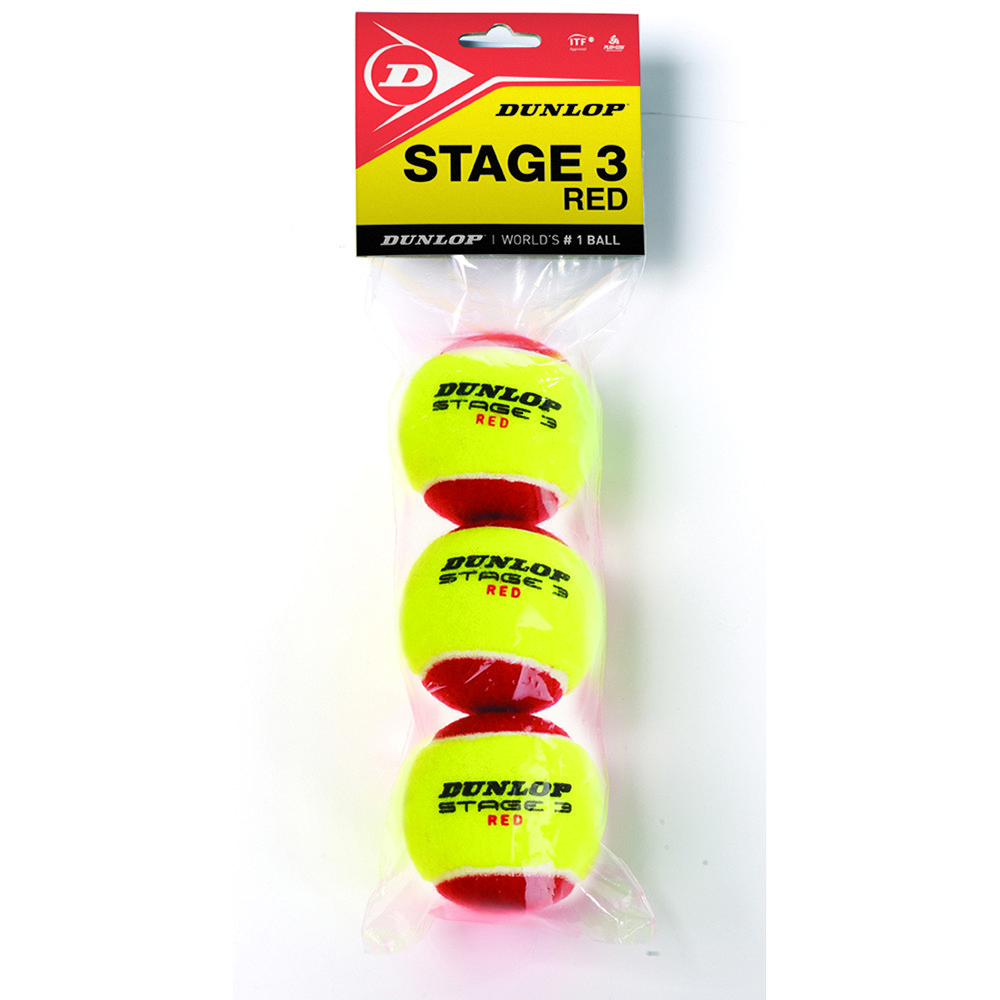 Dunlop Sac Balles Tennis Stage 3 12 Balls Yellow / Red